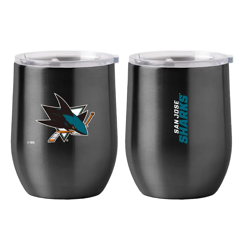 San Jose Sharks 16oz Gameday Stainless Curved Beverage