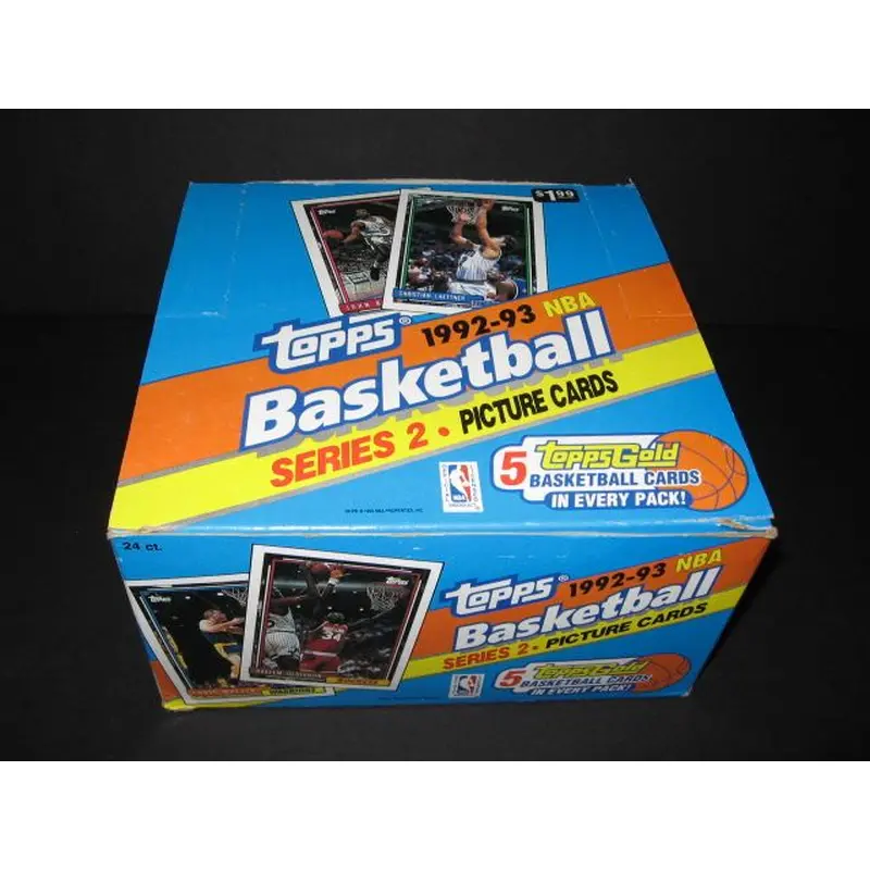 1992/93 Topps Basketball Series 2 Jumbo Box (24/41/5)