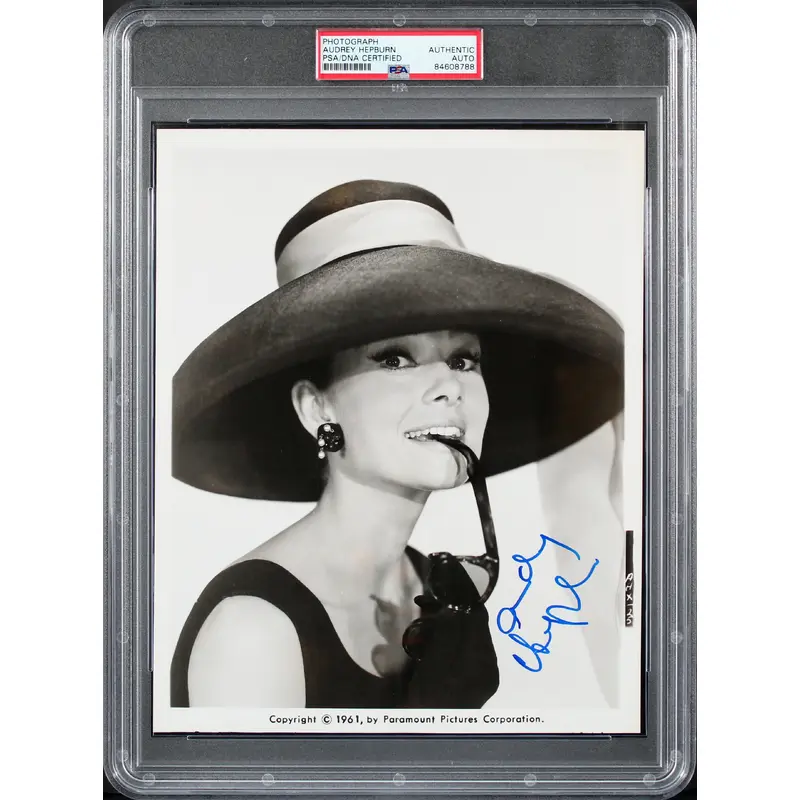 Audrey Hepburn Breakfast At Tiffany's Authentic Signed 8x10 Photo PSA Slabbed