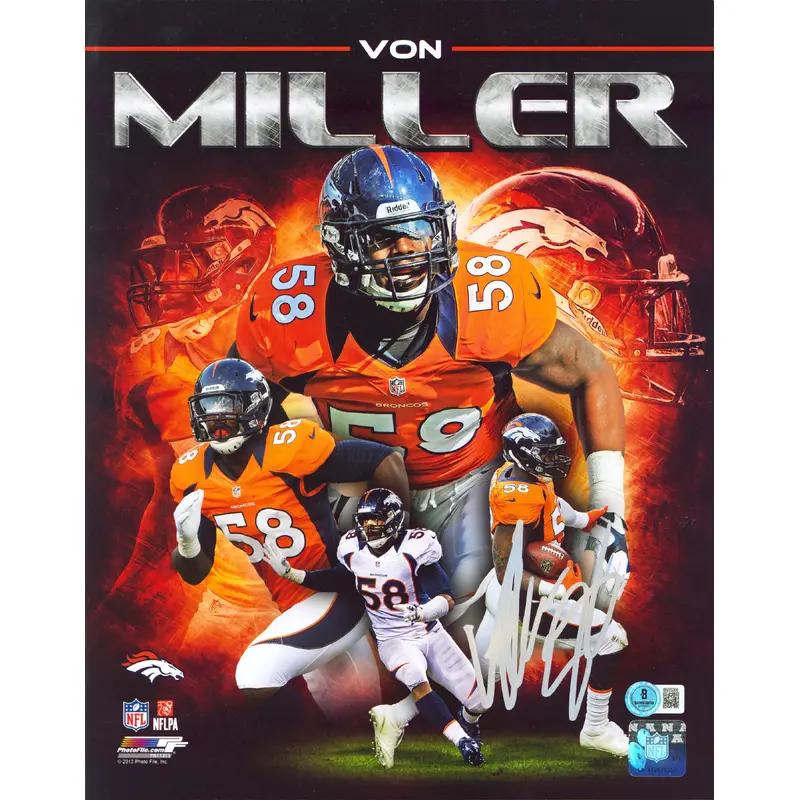 Broncos Von Miller Authentic Signed 11x14 Vertical Photo BAS #BS05268