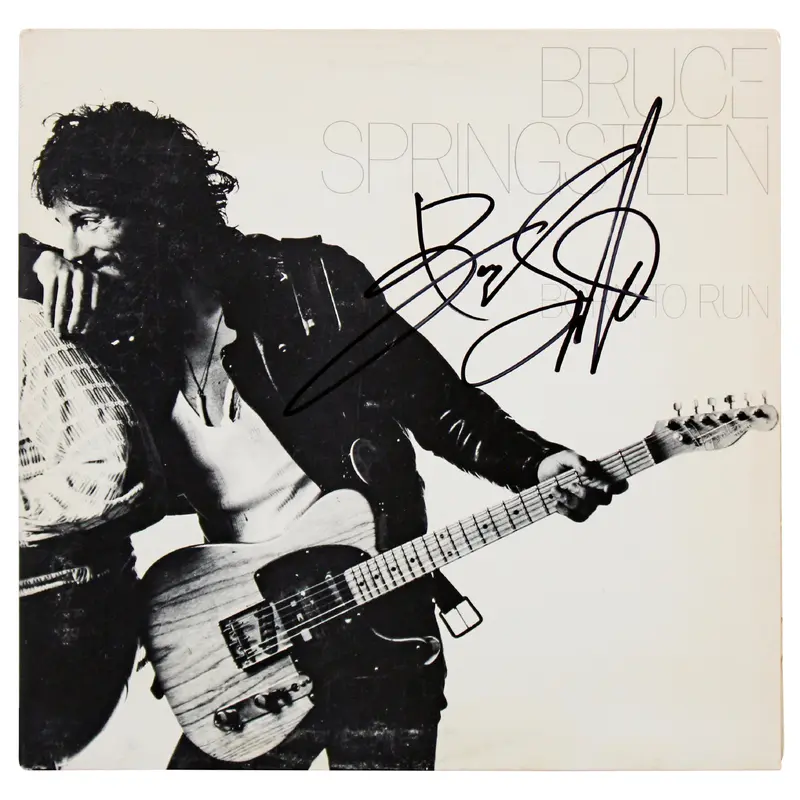 Bruce Springsteen Authentic Signed Born To Run Album Cover BAS #AD43141