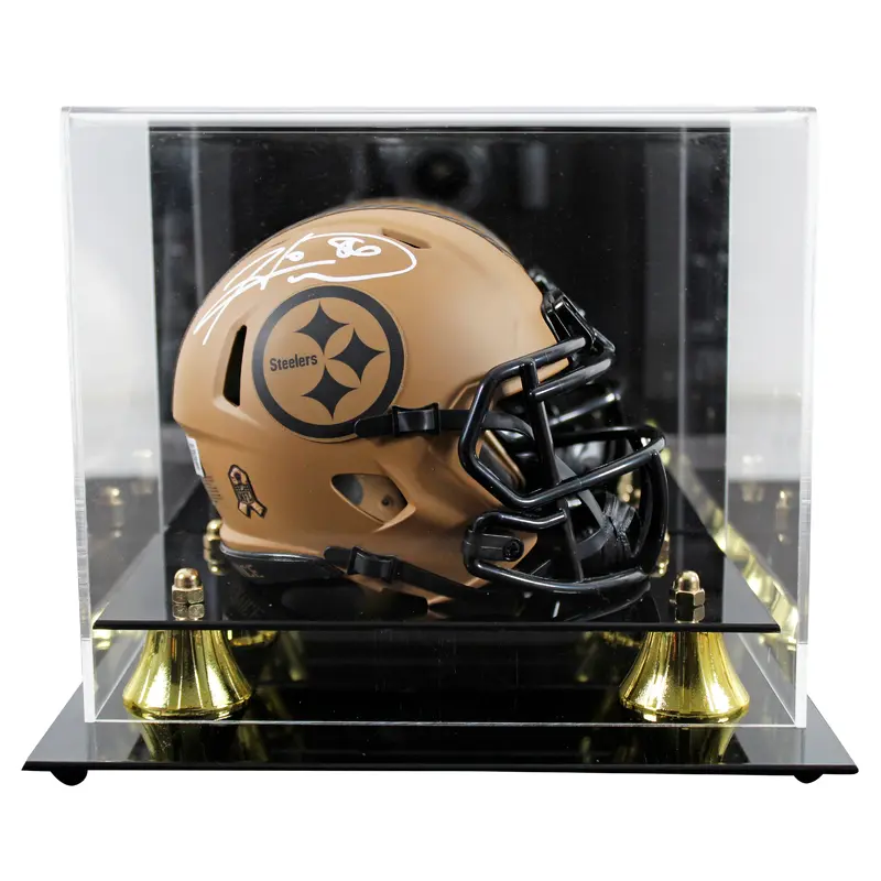 Steelers Hines Ward Signed Salute To Service II Speed Mini Helmet W/ Case BAS W