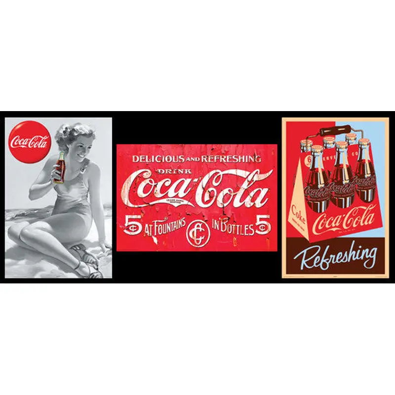 COMBO: Classic Coca-Cola 3-Poster Set - Aquarius Images