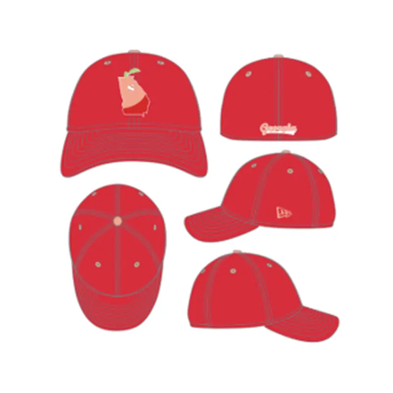 Gwinnett Stripers New Era Georgia Peaches  39Thirty Flex Cap