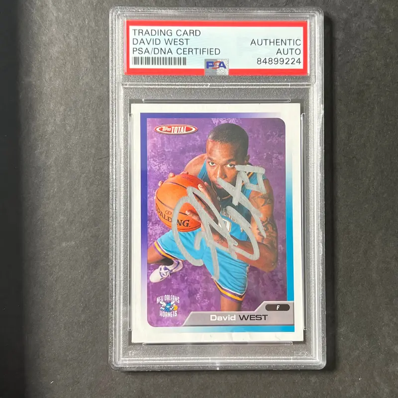 2004-05 Topps Total #203 David West Signed AUTO PSA Slabbed Hornets