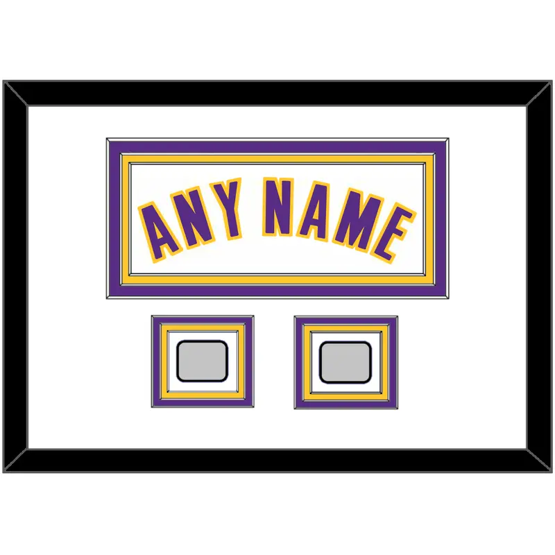 Los Angeles Name & 2 Champions Patches - Alternate White (2002-2018) - Triple Mat 1