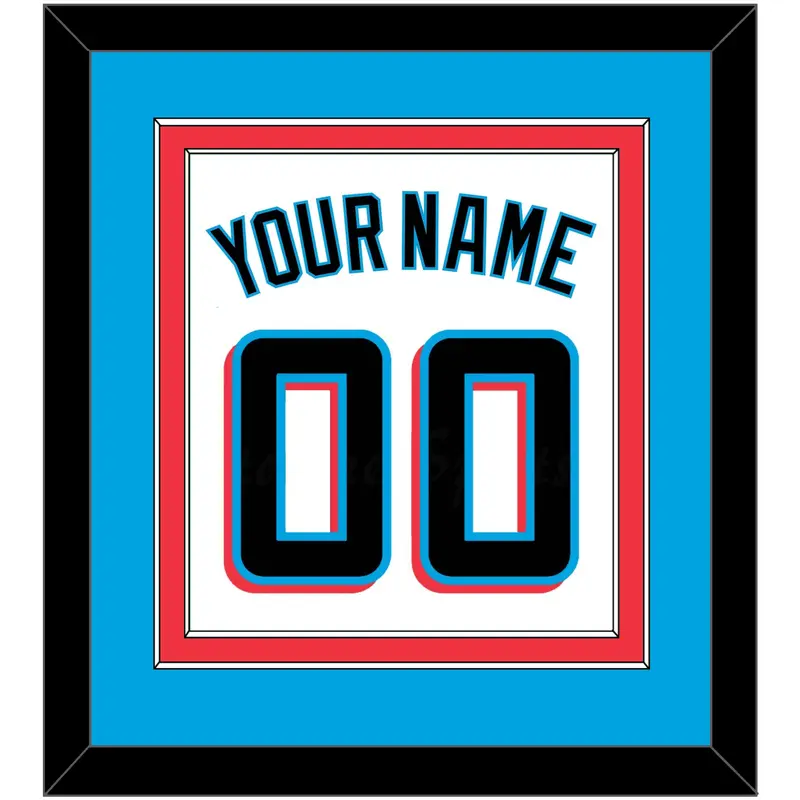 Miami Name & Number - Home White - Double Mat 2