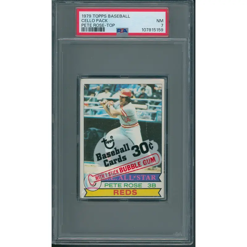 1979 Topps Baseball Unopened Cello Pack PSA 7 Rose Top * 5159