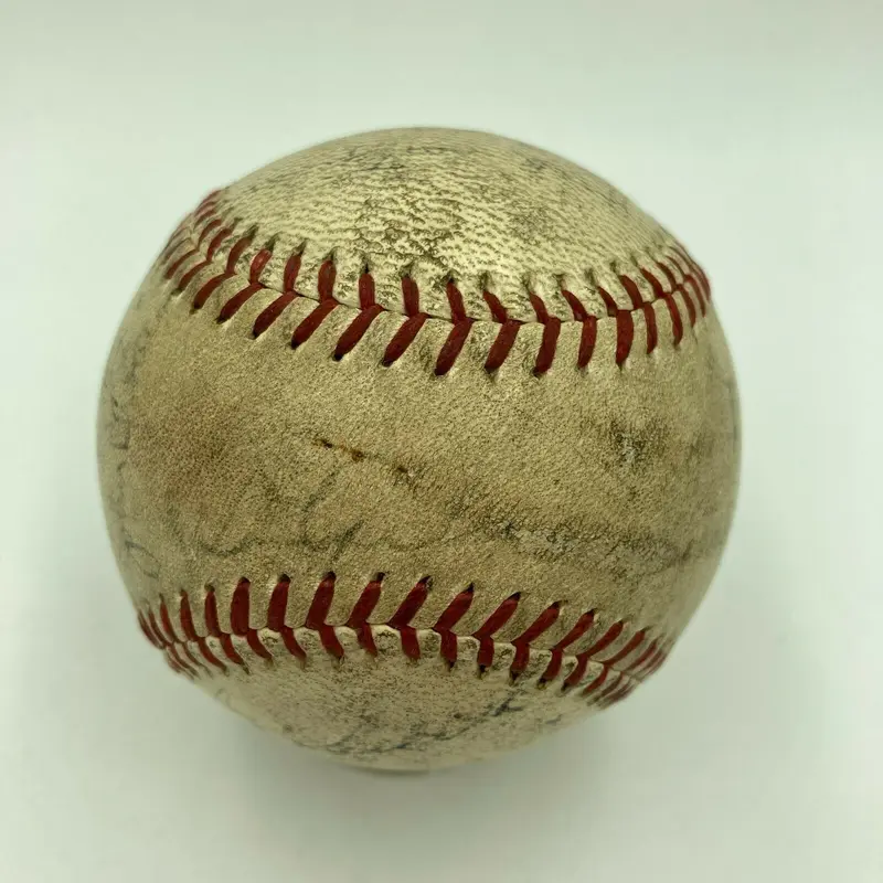 Lou Gehrig & Joe Dimaggio 1936 Yankees W.S. Champs Team Signed Baseball JSA COA