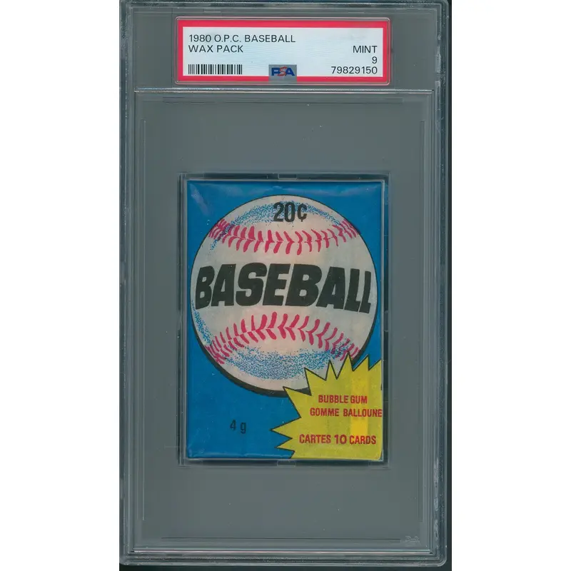 1980 OPC O-Pee-Chee Baseball Unopened Wax Pack PSA 9 *9150