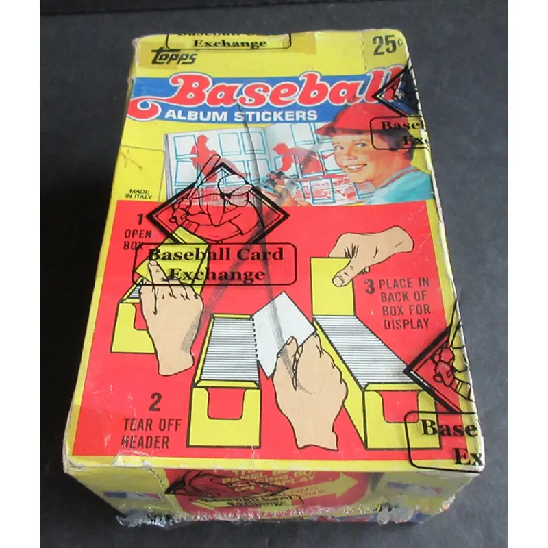 1983 Topps Baseball Unopened Album Stickers Box (BBCE) (X-Out) (Read)