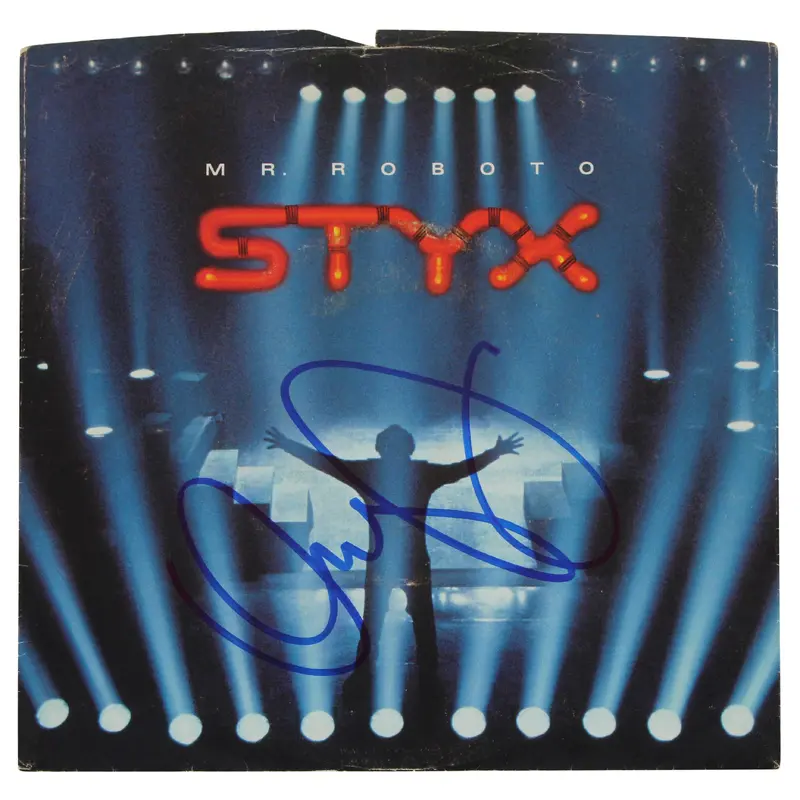 Dennis Deyoung Styx Authentic Signed Mr. Roboto 45 RPM Album Cover BAS #BG82343