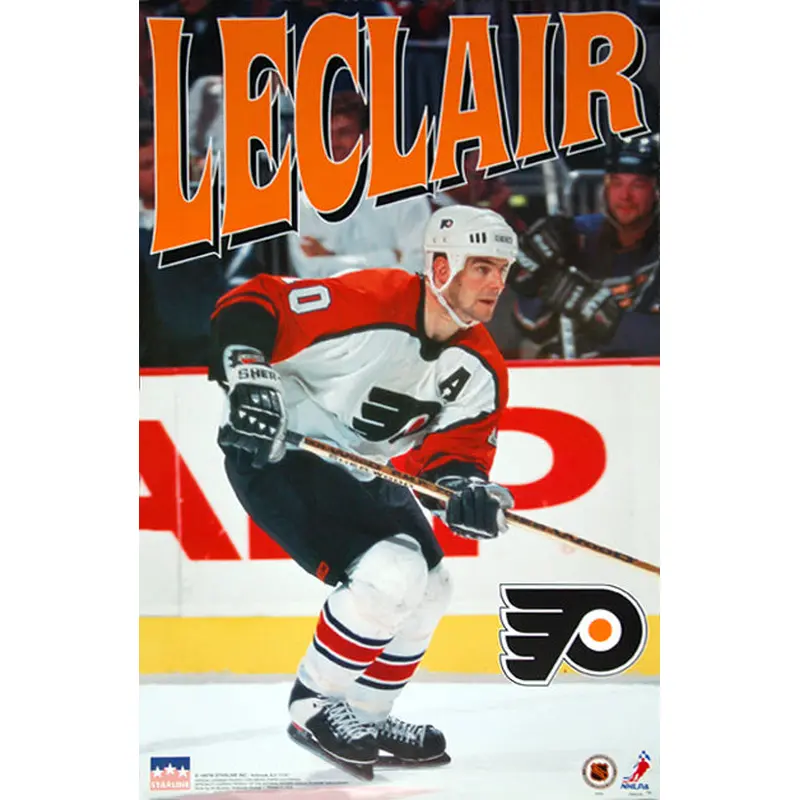 John Leclair "Action" Philadelphia Flyers NHL Action Poster - Starline 1997
