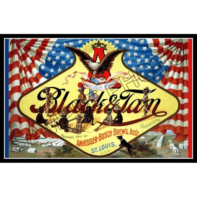 1899 Anheuser Busch Black & Tan Beer Poster 11X17 - 2217