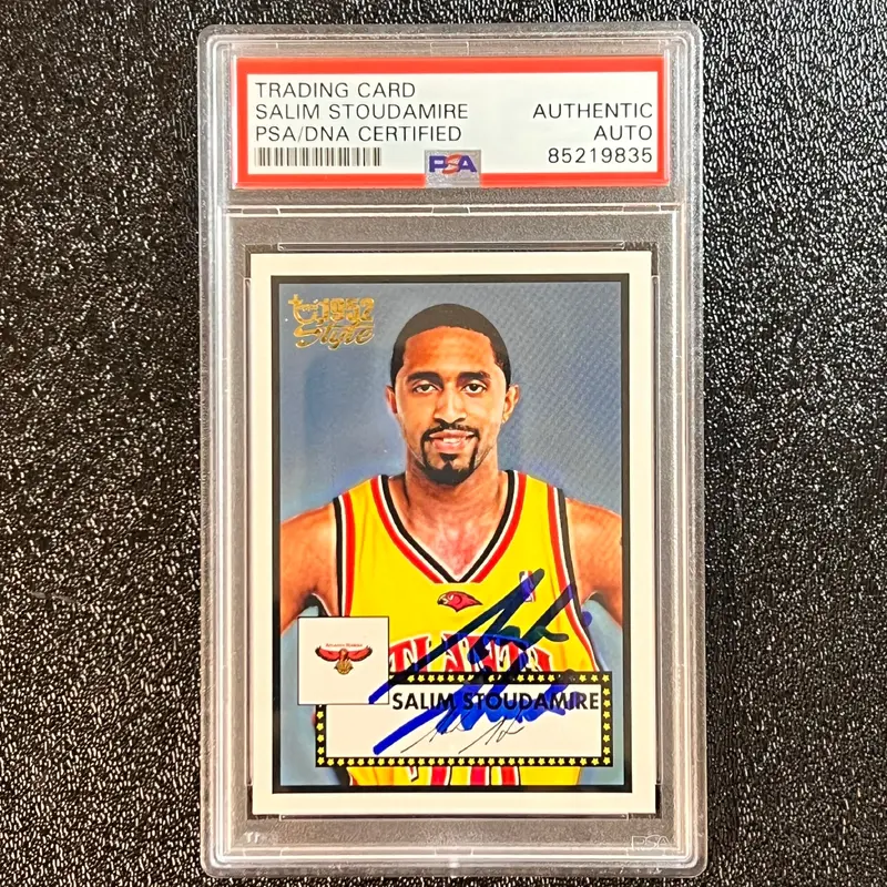 2006 Topps #160 SALIM STOUDAMIRE Signed Card AUTO PSA Slabbed Hawks