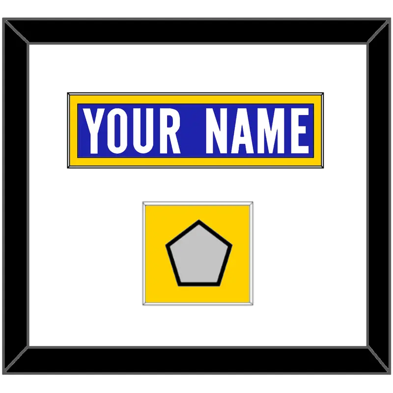 Los Angeles Nameplate & 2X Super Bowl Champions Patch - Home Blue - Single Mat 1