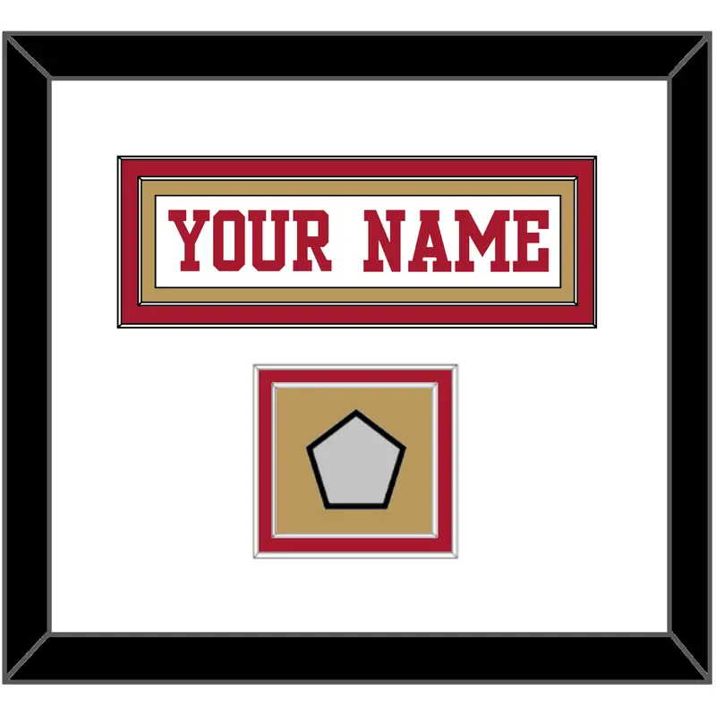 San Francisco Nameplate & Super Bowl Patch - Road White - Double Mat 2