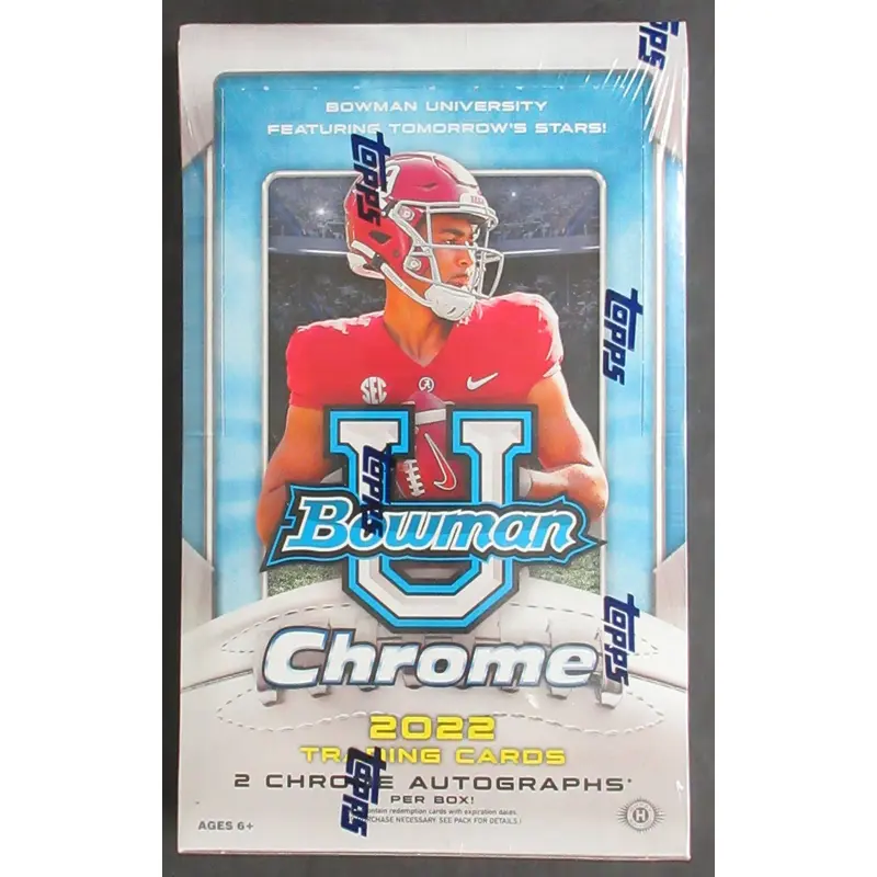 2022 Bowman Chrome University Football Box (Hobby) (24/4)