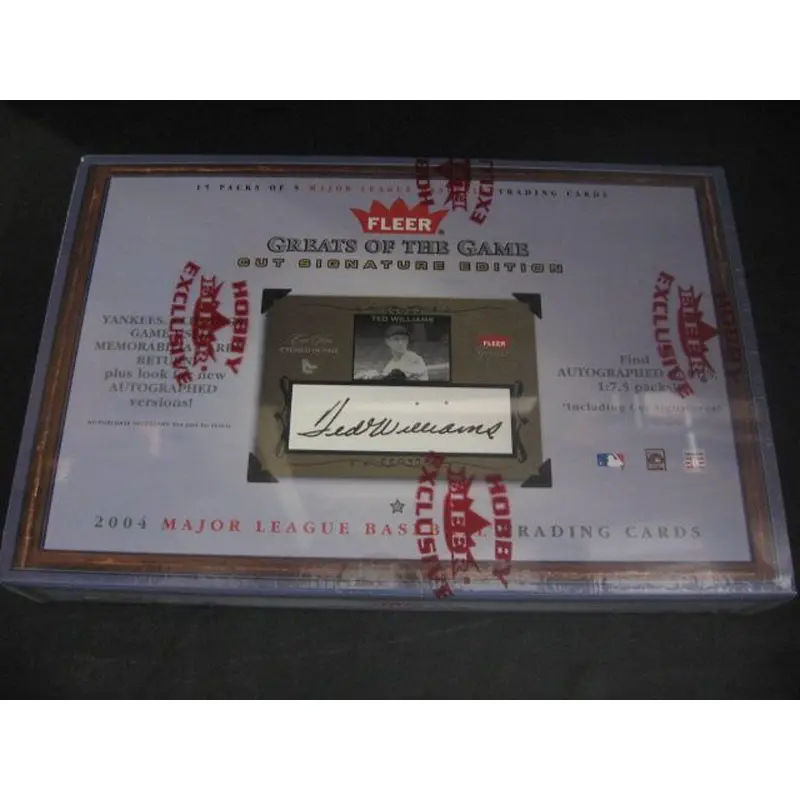 2004 Fleer Greats of the Game Cut Signature Baseball Box (Hobby)