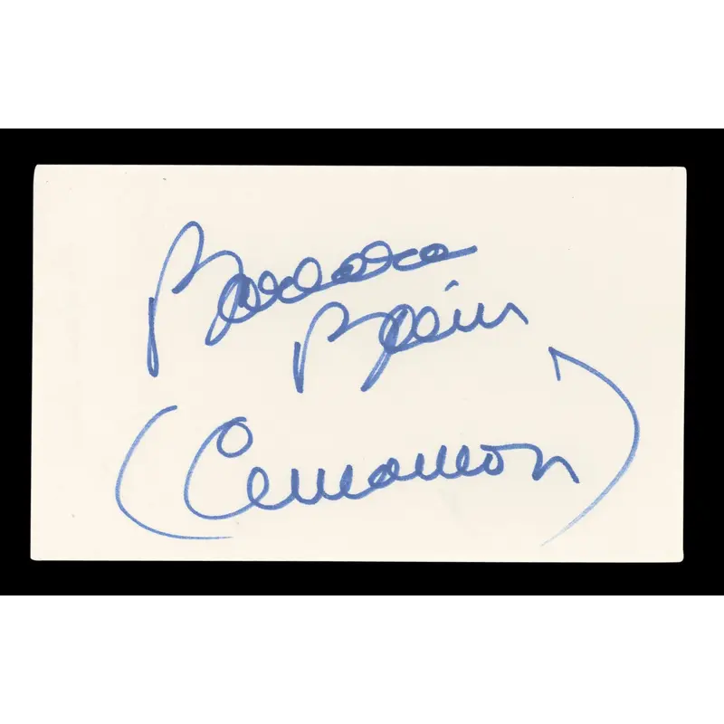 Barbara Bain Mission: Impossible "Cinnamon" Signed 3x5 Index Card BAS #AD70340