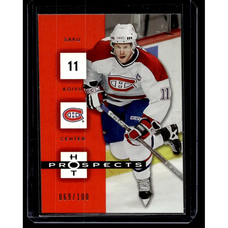 2005-06 Fleer Hot Prospects - Red Hot - Saku Koivu #52 /100