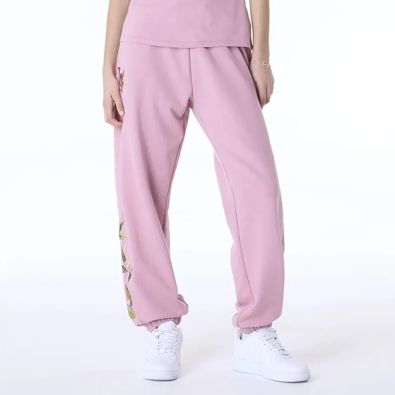 LA Dodgers Womens MLB Floral Dark Pink Joggers