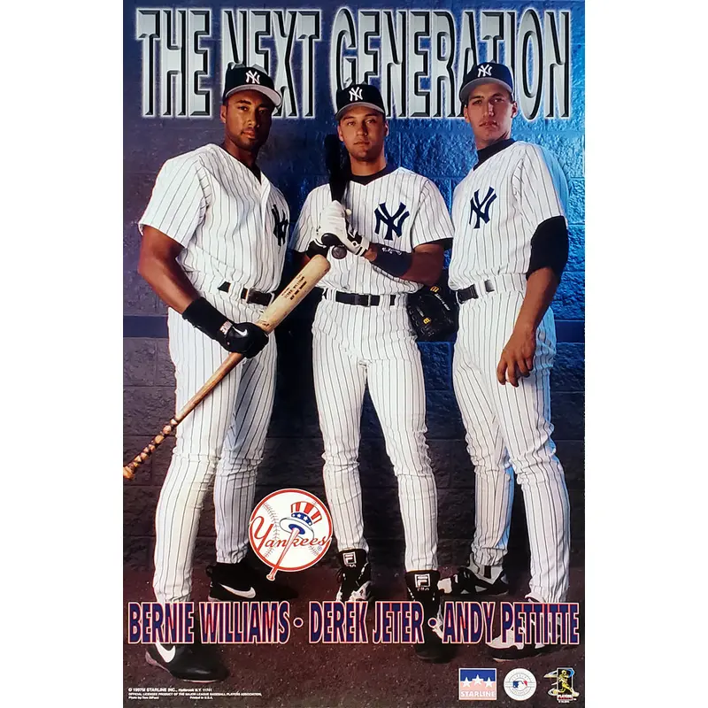 New York Yankees "Next Generation" Poster (Jeter, Williams, Pettitte) - Starline 1998