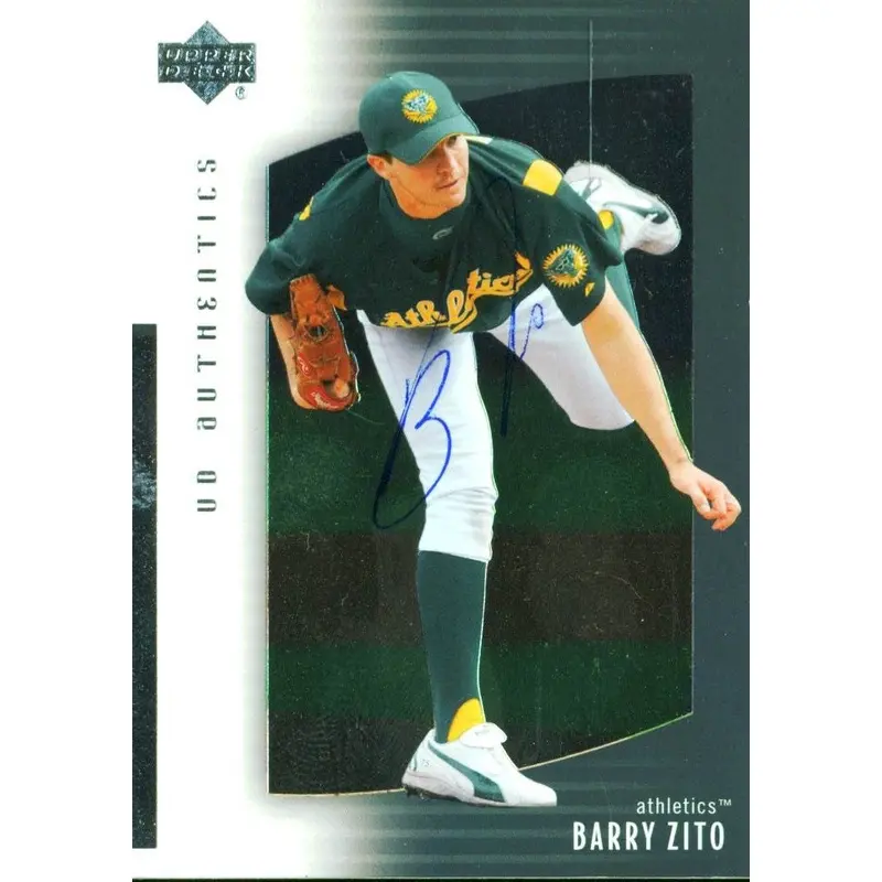 Athletics Barry Zito Authentic Signed Card 2003 Upper Deck #81 w/ COA