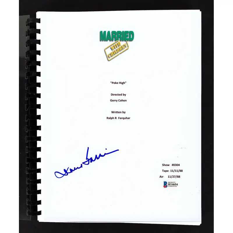 David Garrison Signed Married With Children "Poke High" Tv Script BAS #H14654