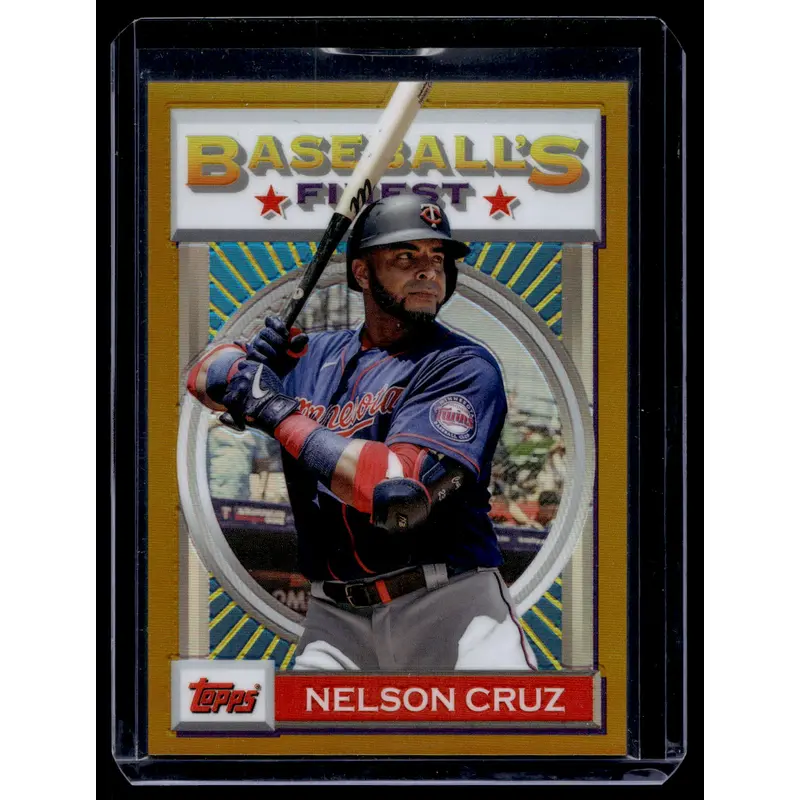 2020 Topps Finest Flashbacks - Gold Refractor - Nelson Cruz #144 /50