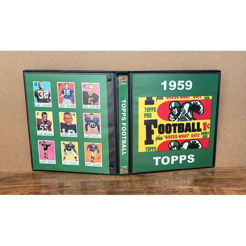 1959 Topps Football Cards Custom Made Album Binder Inserts 3 Sizes - 3475