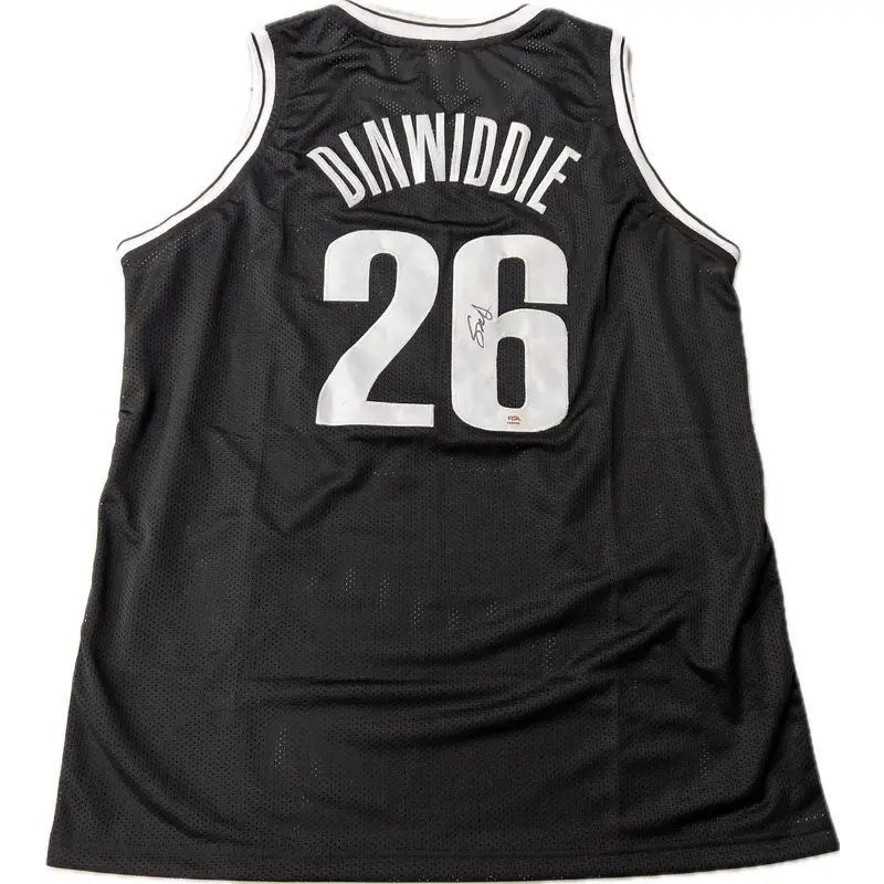 Spencer Dinwiddie signed jersey PSA/DNA Brooklyn Nets Autographed