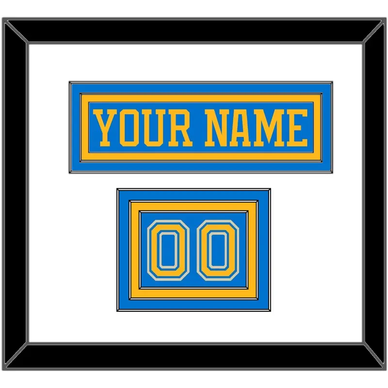 St. Louis Nameplate & Number (Shoulder) - Alternate Blue - Triple Mat 1