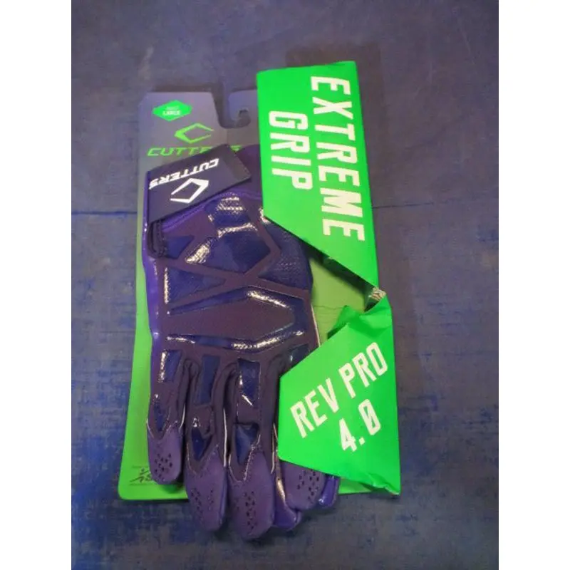 Cutters Rev Pro 4.0 Extreme Grip Receiver Gloves Adult Size Large - Like New