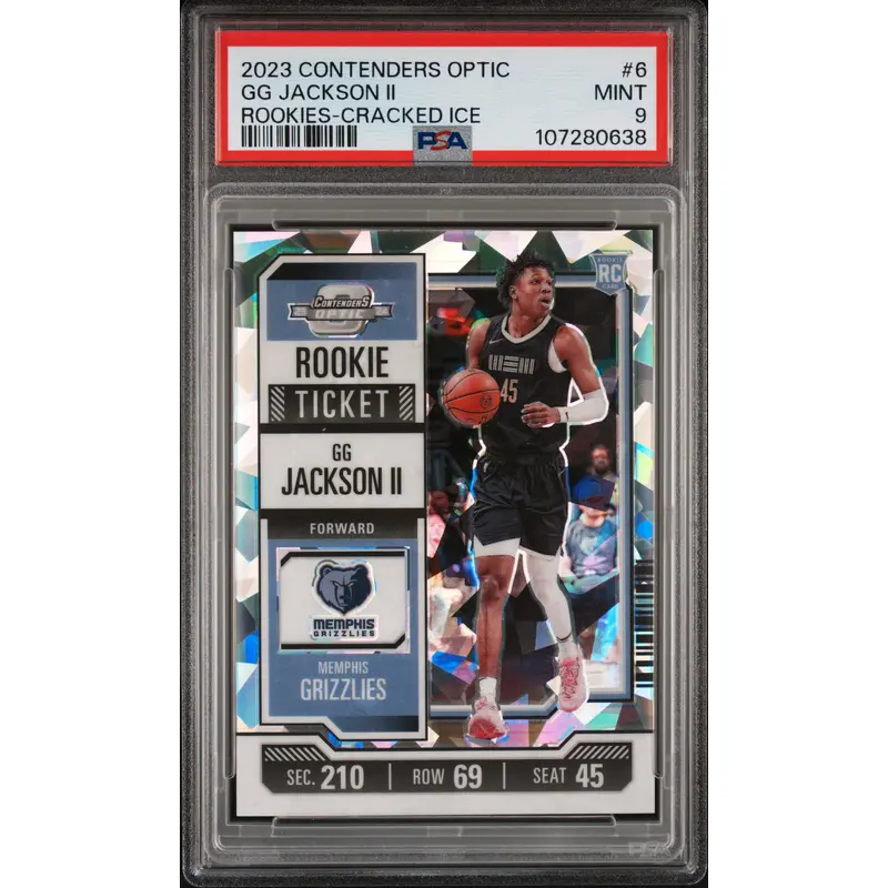 GG Jackson II 2023 Panini Contenders Optic Cracked Ice RC #21/23 PSA 9 Mint
