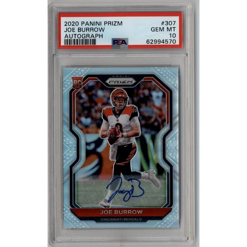 Joe Burrow 2020 Panini Prizm Rookie Auto #307 PSA 10 Gem Mint