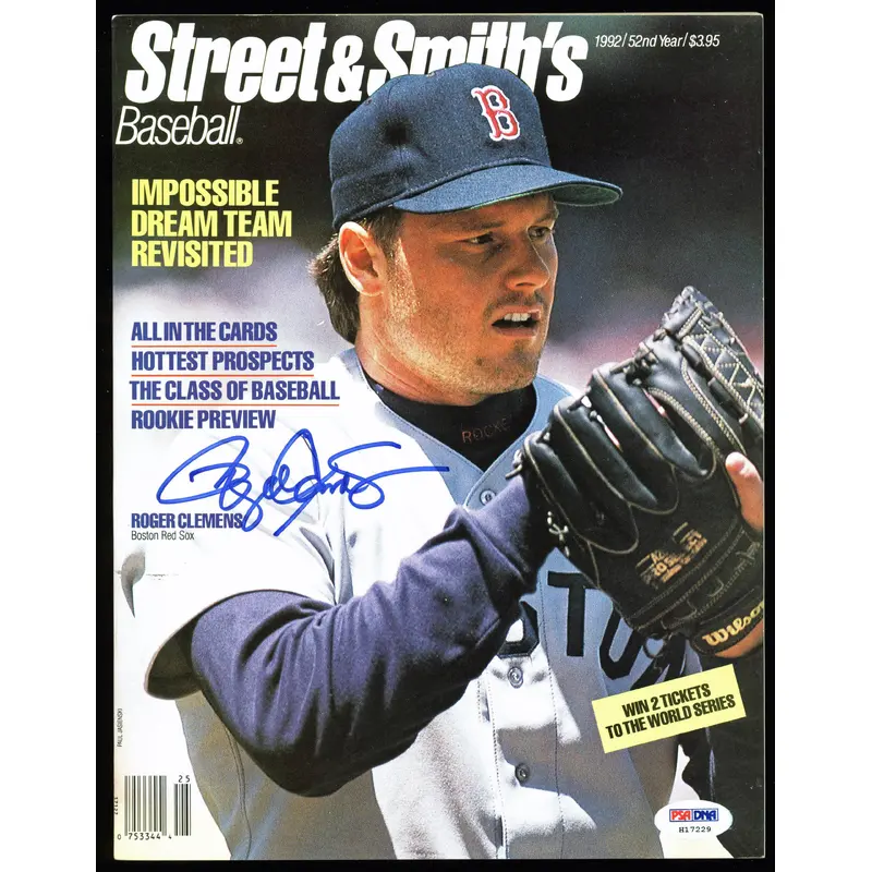 Red Sox Roger Clemens Signed 1992 Street & Smith's Magazine PSA/DNA #H17229