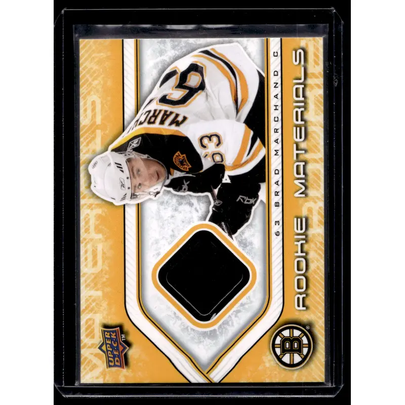 2009-10 Upper Deck - Rookie Materials - Brad Marchand #RM-BM RY