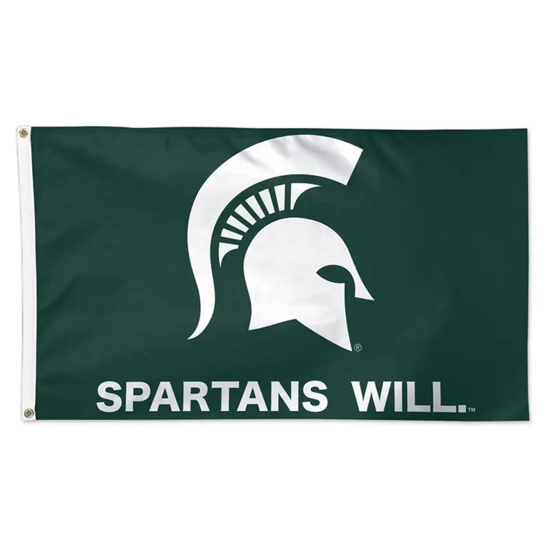 Michigan State Spartans "SPARTANS WILL" Official NCAA Deluxe 3'x5' Team Flag - Wincraft