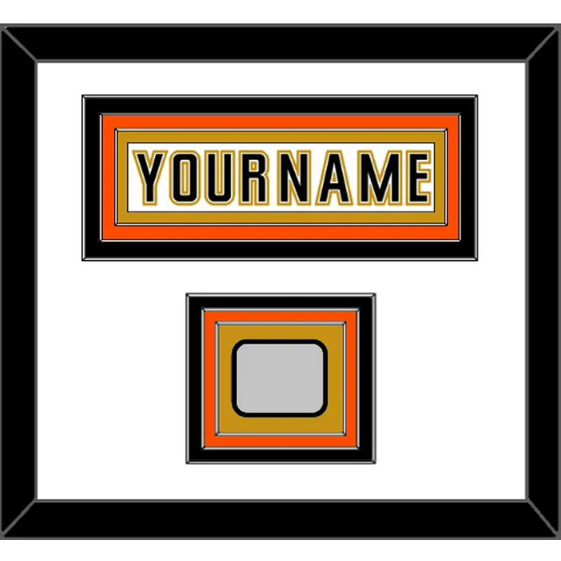 Anaheim Nameplate & Stanley Cup Finals Patch - Road White (2006-2014) - Triple Mat 1