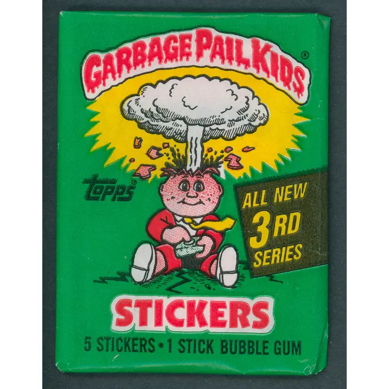 1986 Topps Garbage Pail Kids Series 3 Unopened Wax Pack (w/o price) (U.S.)