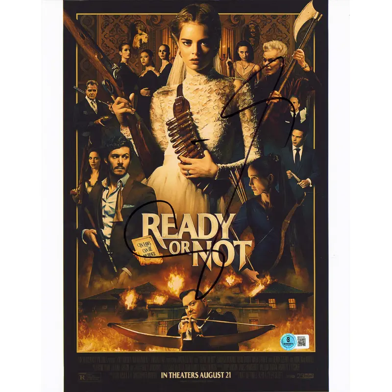 Samara Weaving Ready or Not Authentic Signed 11x14 Vertical Photo BAS #BS05163