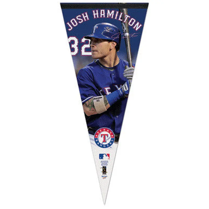 Josh Hamilton "Big-Time" Texas Rangers Extra-Large Premium Felt Pennant - Wincraft