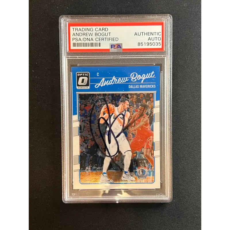 2016-17 Panini Donruss Optic #75 Andrew Bogut Signed Card AUTO PSA Slabbed Warriors