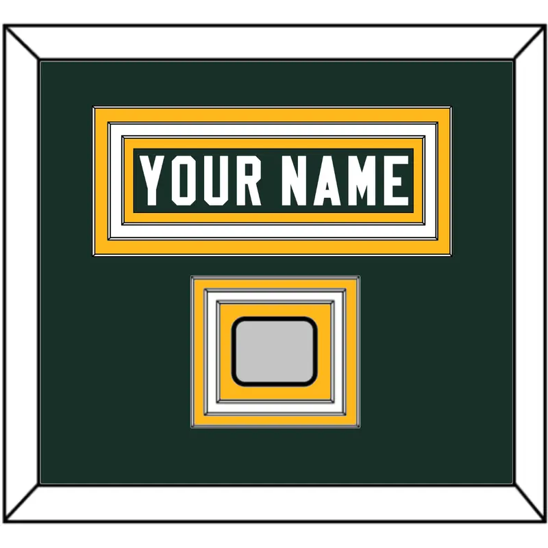 Green Bay Nameplate & Super Bowl Jersey Patch - Home Green - Triple Mat 1