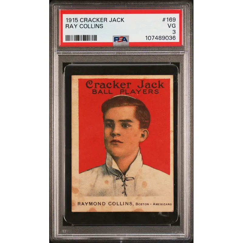 Ray Collins 1915 Cracker Jack #169 PSA 3 Very Good