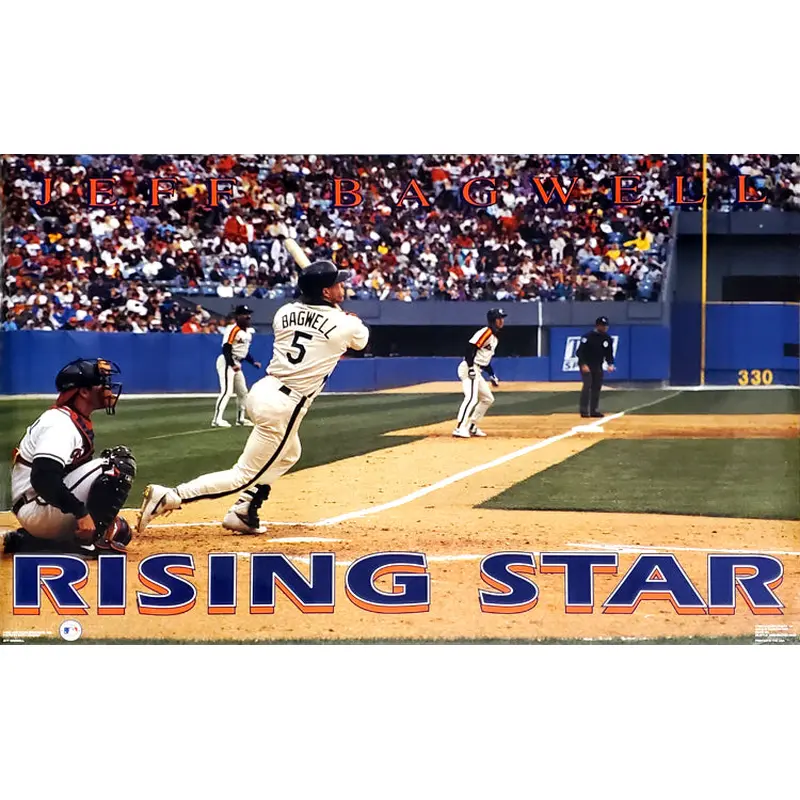 Jeff Bagwell "Rising Star" Houston Astros MLB Action Poster - Costacos Brothers 1992