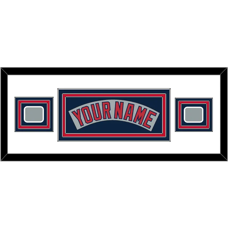 Boston Nameplate & Two World Series Jersey Patches - Road Gray (1992-2008)- Triple Mat 3
