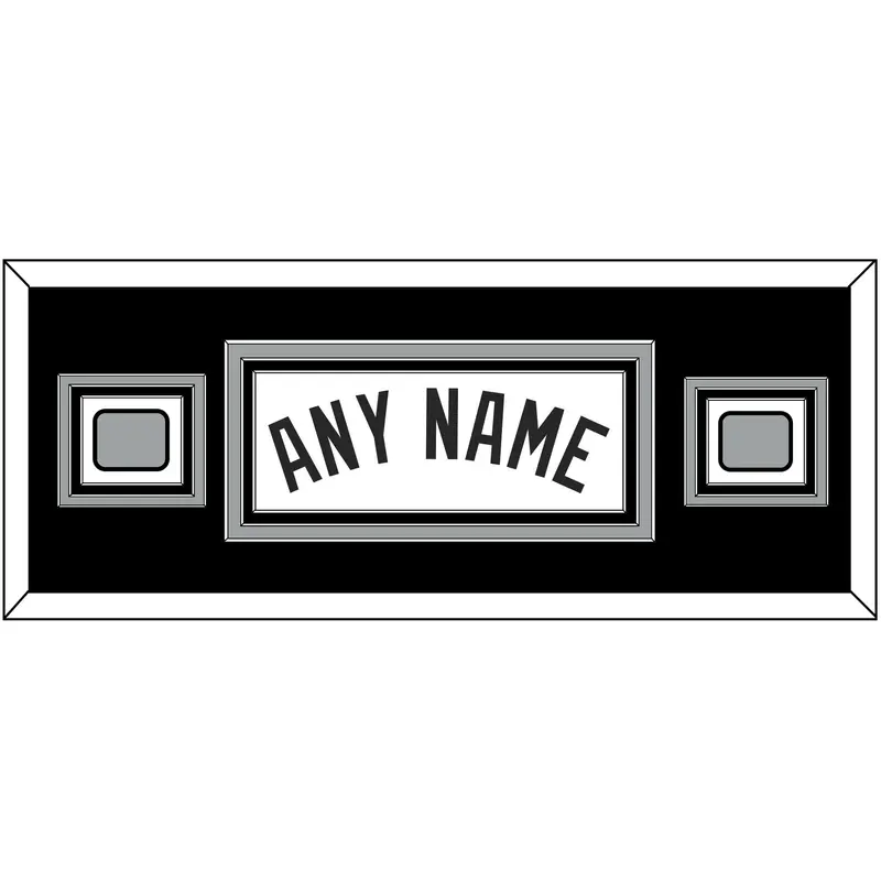San Antonio Name With 2 Champions Banner Patches - Home White (1989-2002) - Triple Mat 4