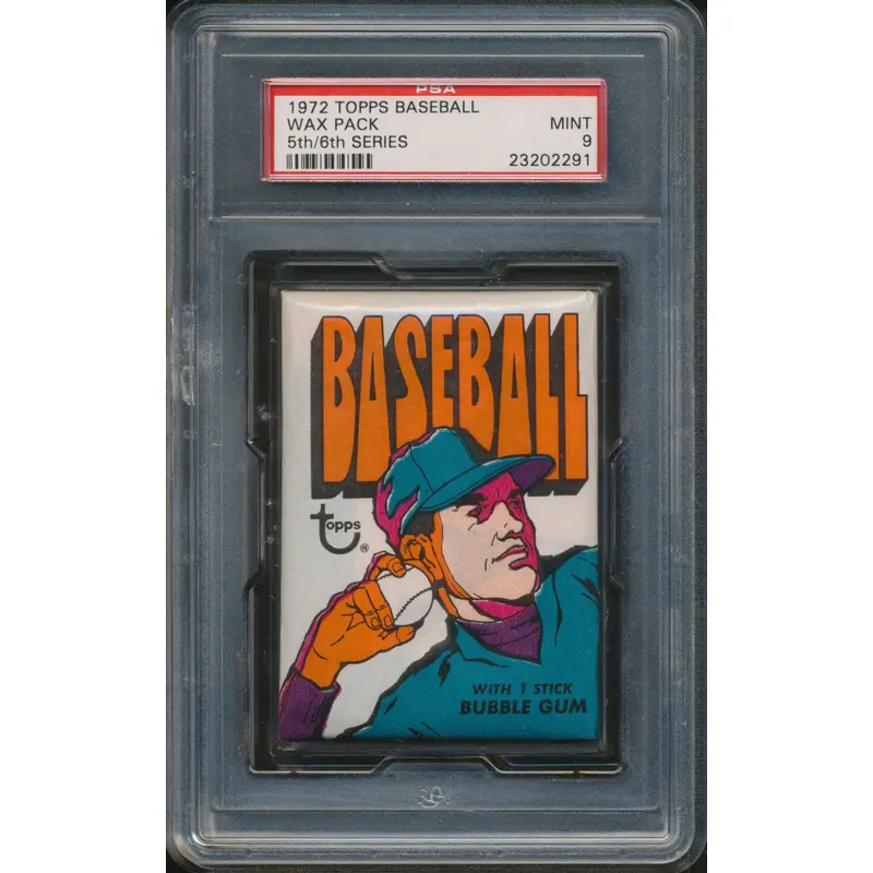 1972 Topps Baseball Unopened Series 5/6 Wax Pack PSA 9